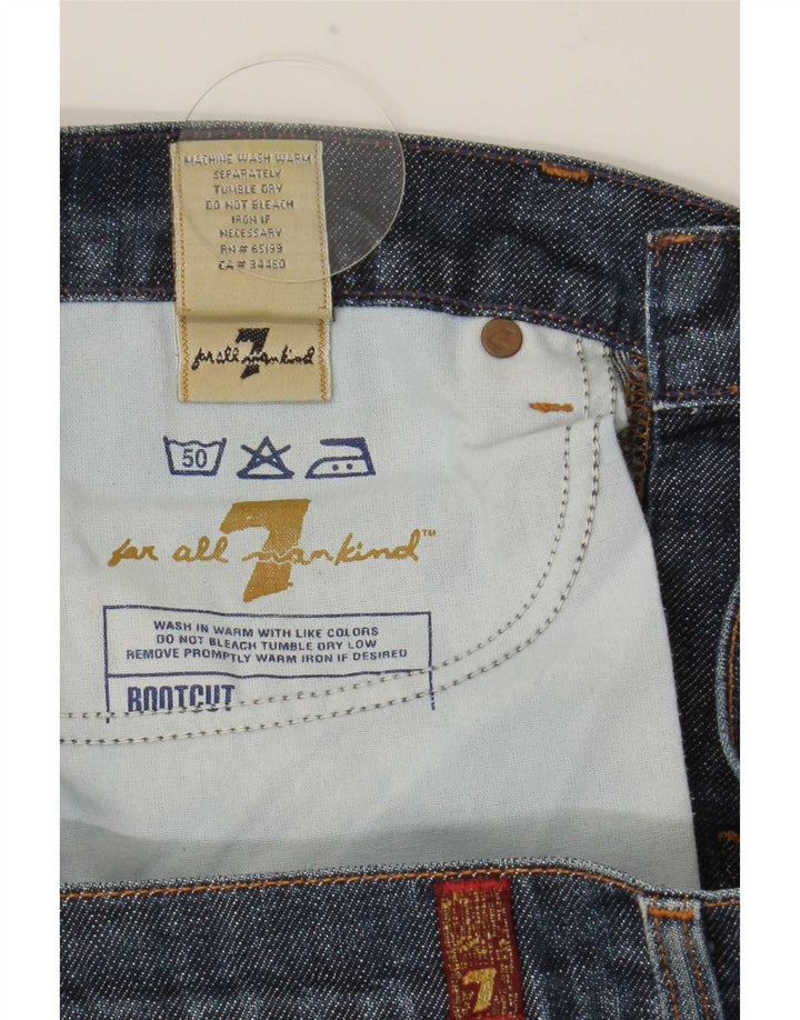 7 For All Mankind Dame Bootcut Jeans W29 L32 Blå Bomuld