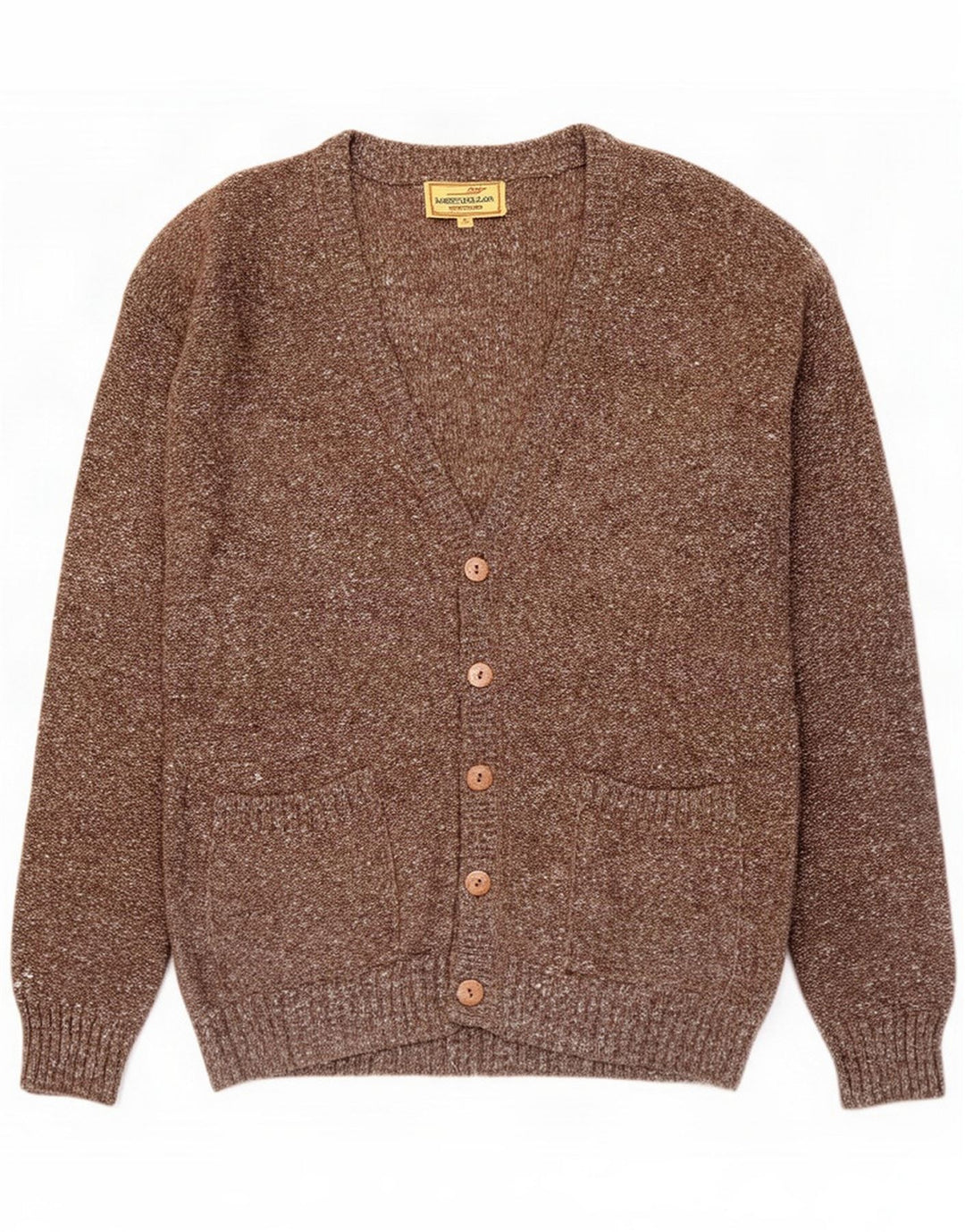 James Dillon Herre cardigan sweater Medium Brun Flecked