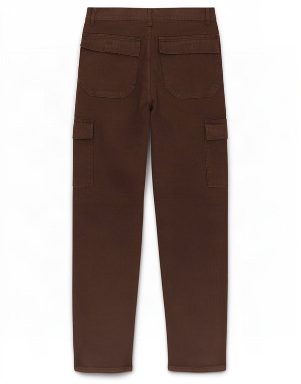 Vintage Straight Cargo bukser til mænd W32 L32 brun bomuld