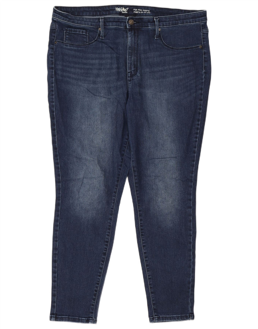 Mossimo Kvinder Højtalje Jegging Jeans US 18 2XL W40 L28 Blå Bomuld