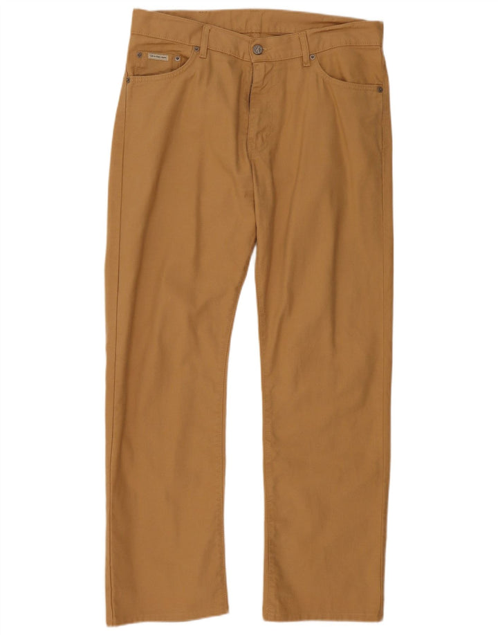 Calvin Klein Straight Jeans til mænd W33 L29 Beige Bomuld