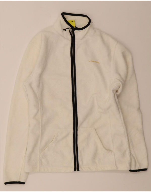 Diadora Dame Fleecejakke UK 14 Medium White