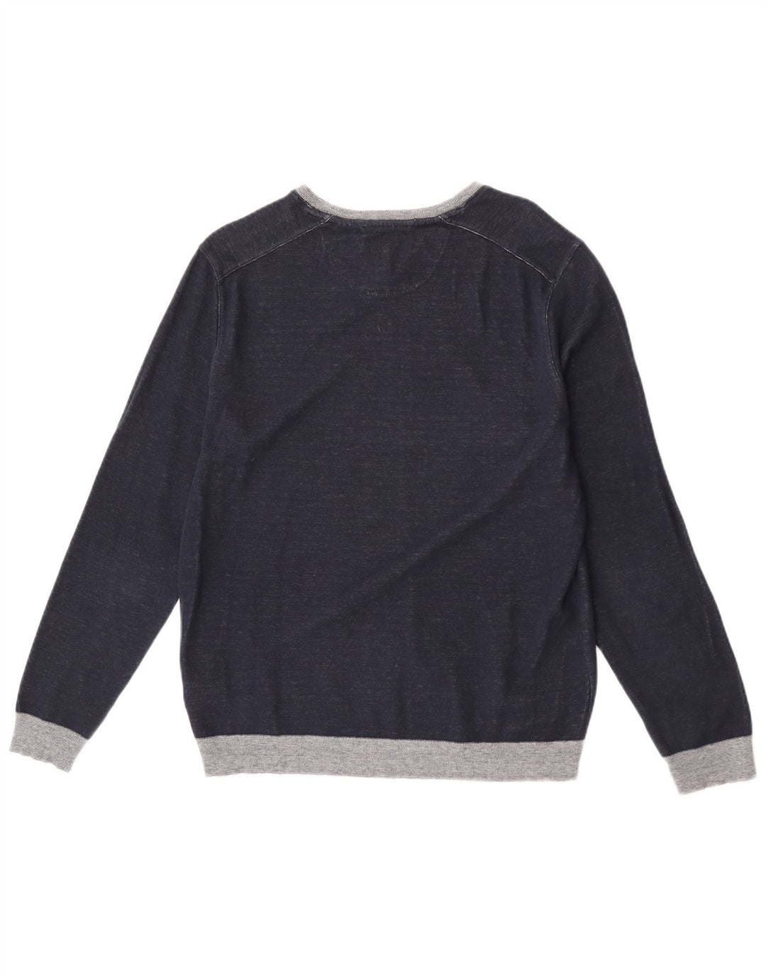 Ted Baker Herre Sweatshirt Jumper Størrelse 4 Large Navy Blue Colourblock Bomuld
