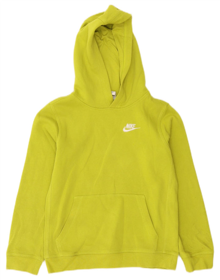 Nike Boys Hoodie Jumper 10-11 år Medium Gul Bomuld