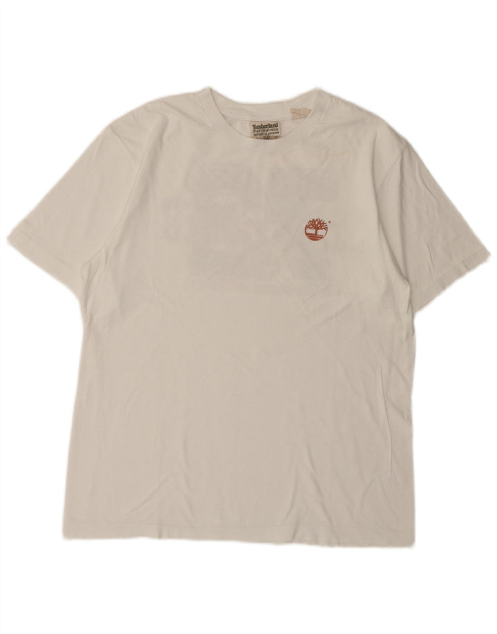 Timberland Herre grafisk T-shirt Top Stor hvid bomuld