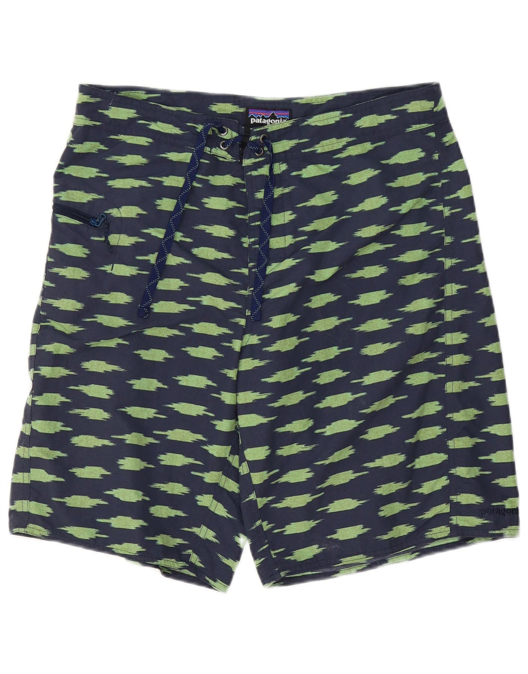 Patagonia Badeshorts med abstrakt mønster til mænd store marineblå polyester