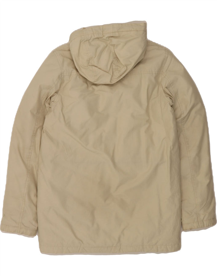 WOOLRICH Womens Hooded Windbreaker Jacket UK 14 Large  Beige Vintage Woolrich and Second-Hand Woolrich from Messina Hembry 