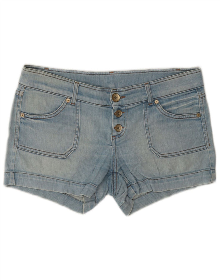 Benetton Dame denim Shorts W32 Large Blue