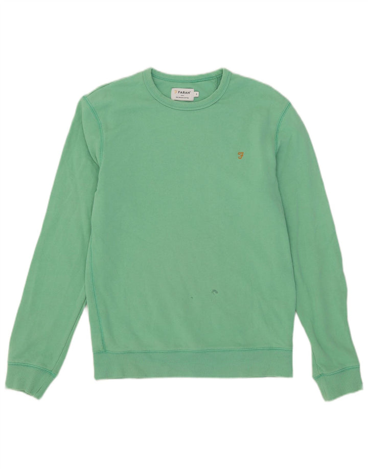Farah Herre Sweatshirt Jumper Lille Grøn Bomuld