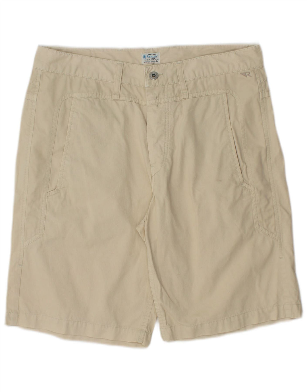 REPLAY Herre Casual Shorts W31 Medium Off White Bomuld