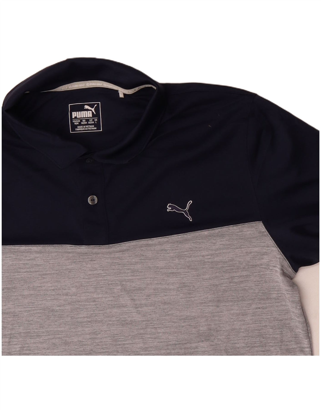 PUMA Poloshirt til mænd Stor marineblå Colourblock Polyester