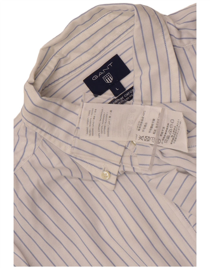 Gant herre Regular Fit skjorte stor hvid stribet bomuld