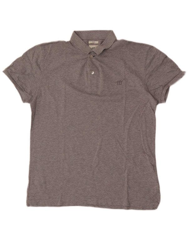 Henry Cottons Herre Slim Fit Polo Shirt Stor Grå Bomuld