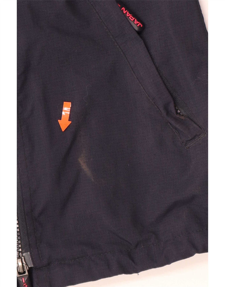 Superdry Dame Regnjakke UK 14 Medium Navy Blue Nylon