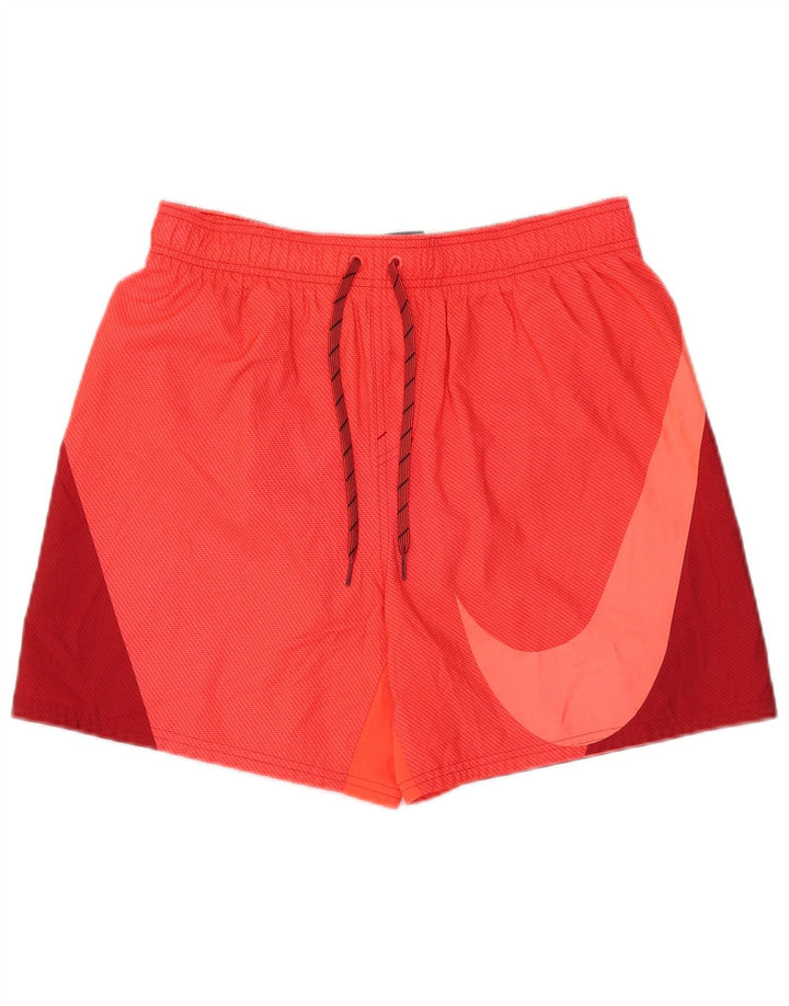 Nike Herre grafiske svømmeshorts Medium Rød Colourblock Polyester
