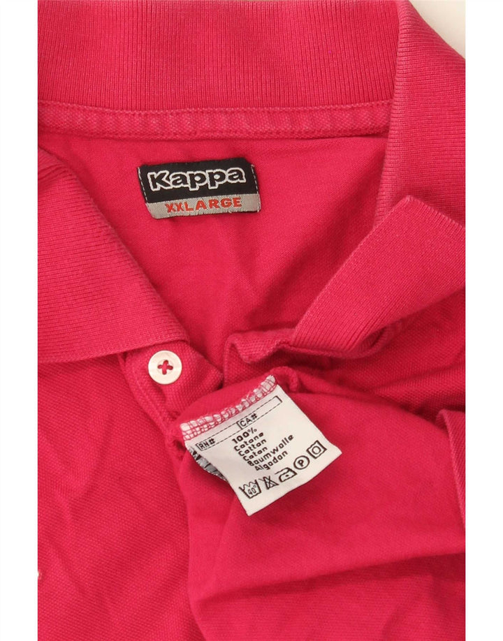 Kappa Polo Shirt til mænd 2XL Pink Bomuld