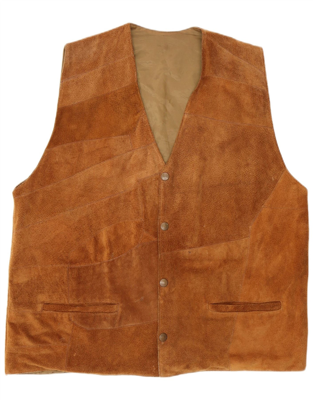 Vintage herre ruskind vest XL brun