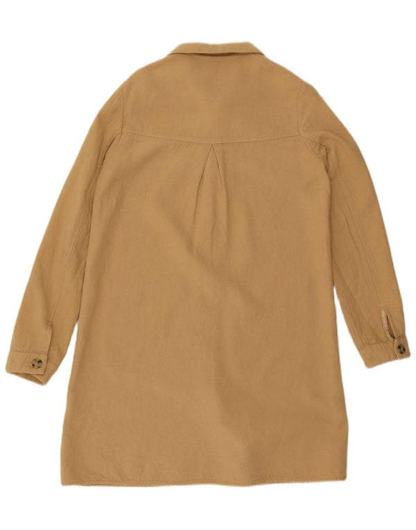 Zara Womens Oversized Overcoat UK 6 XS Beige
