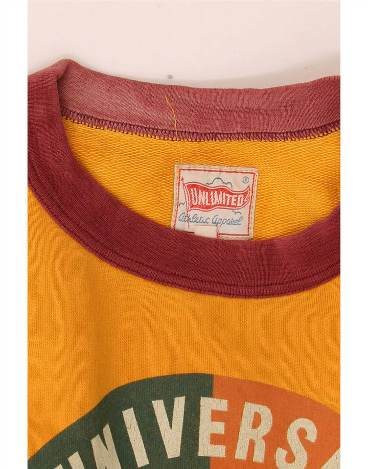 Ubegrænset kortærmet sweatshirt til mænd Medium Gul Colourblock