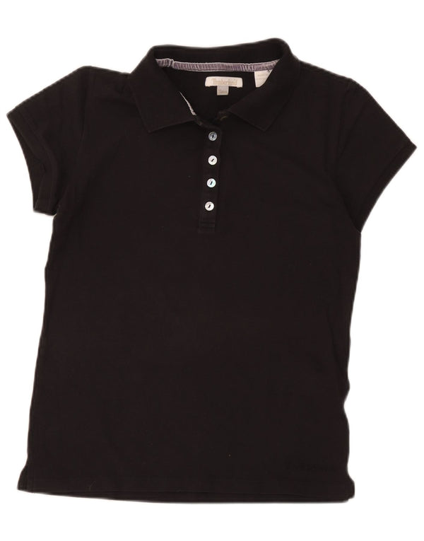 Timberland Womens Polo Shirt UK 12 Medium Black