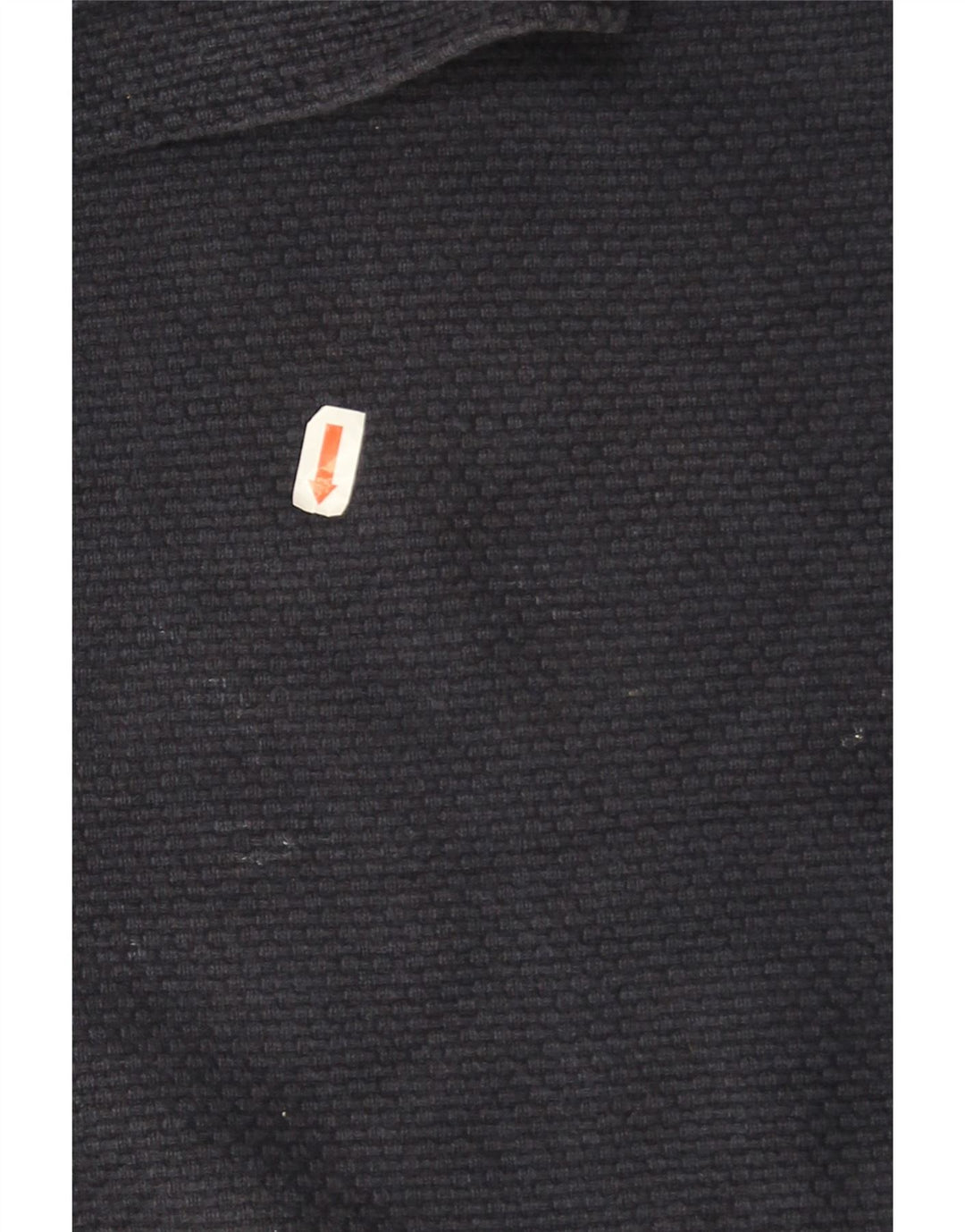 Massimo Dutti Herre Button Neck Jumper Sweater 2XL Navy Blue Bomuld