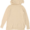 DKNY Womens Roll Neck Jumper Sweater UK 14 Medium Beige Acrylic Vintage Dkny and Second-Hand Dkny from Messina Hembry 