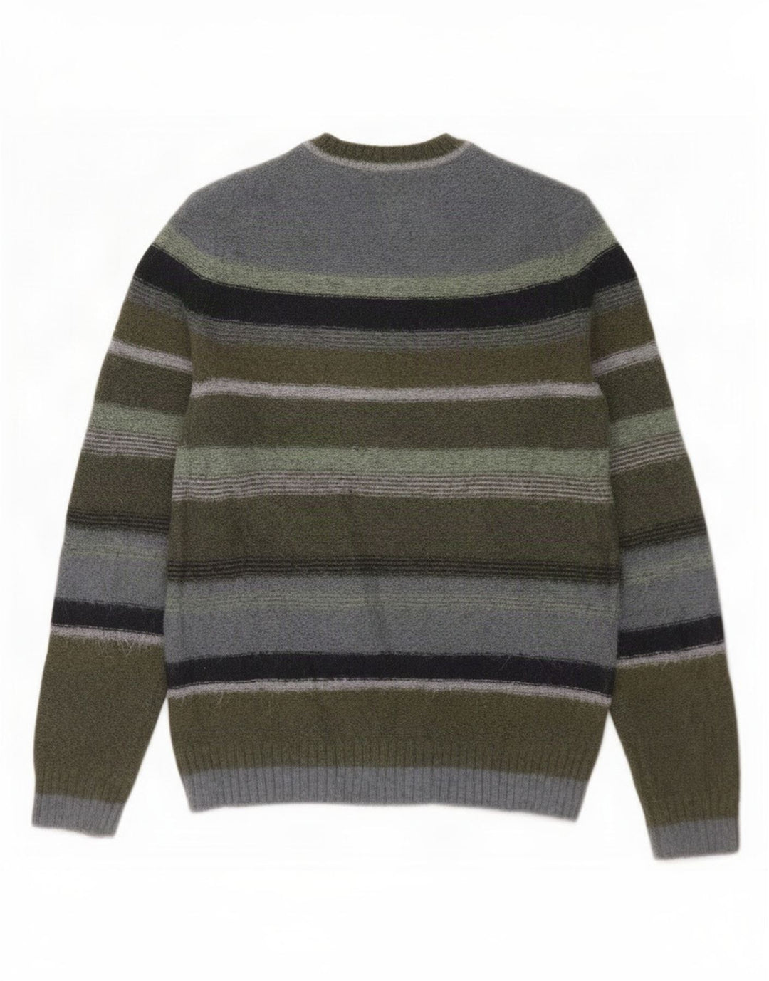 Marks & Spencer Herre sweater med rund hals, medium Khaki stribet