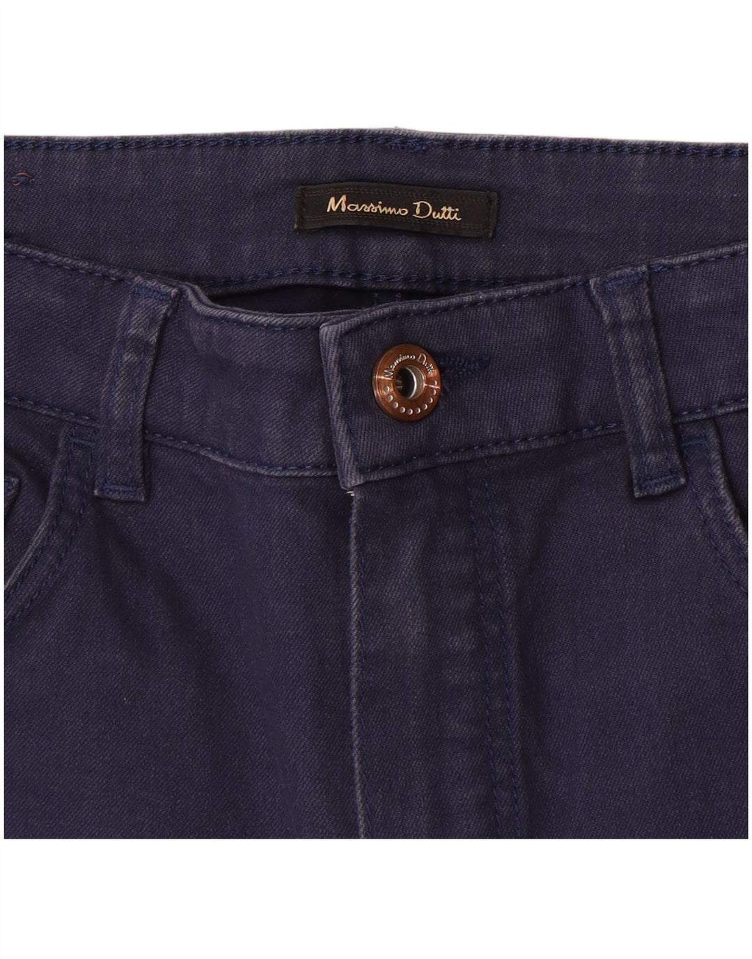 Massimo Dutti Dame Slim Casual Bukser W26 L26 Marineblå