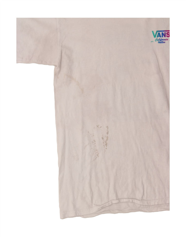 VANS Mens Graphic T-Shirt Top Small White Cotton Vintage Vans and Second-Hand Vans from Messina Hembry 