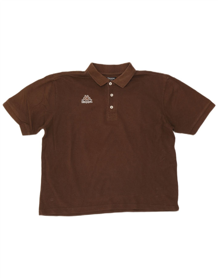 Kappa herre poloshirt XL brun bomuld
