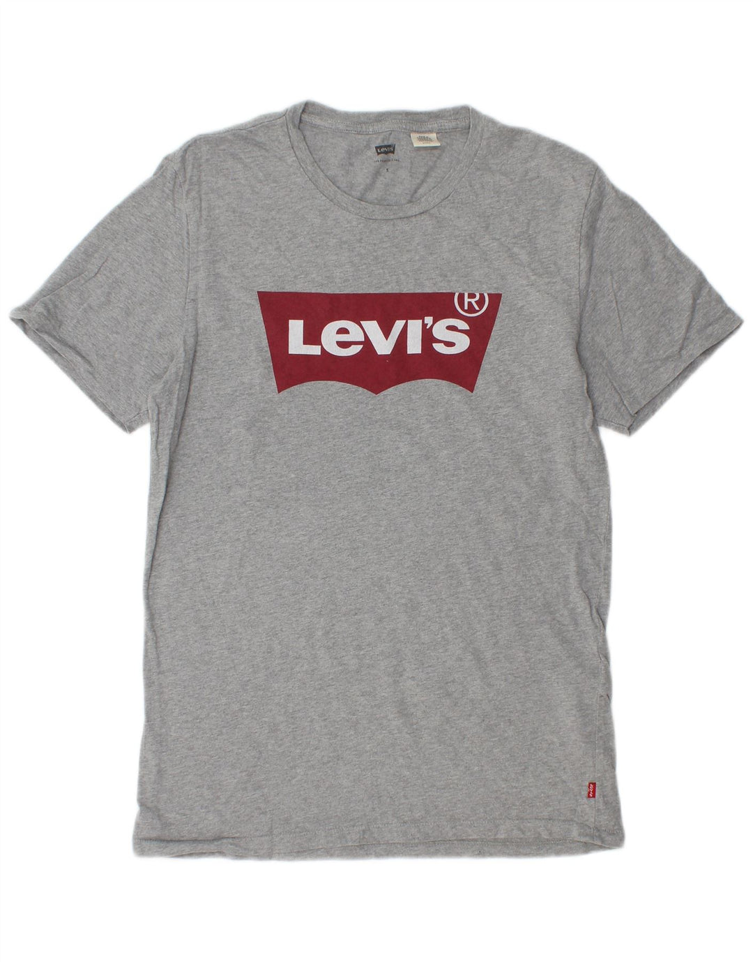 LEVI'S Grafisk T-shirt top til mænd, lille grå bomuld