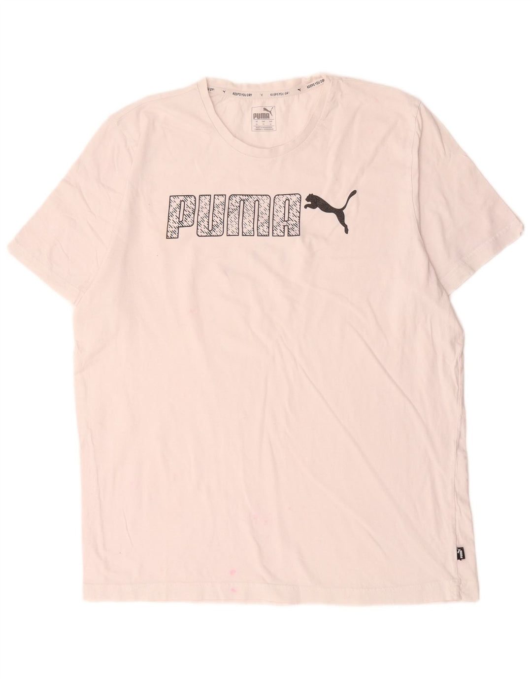Puma Herre Grafisk T-Shirt Top XL Hvid