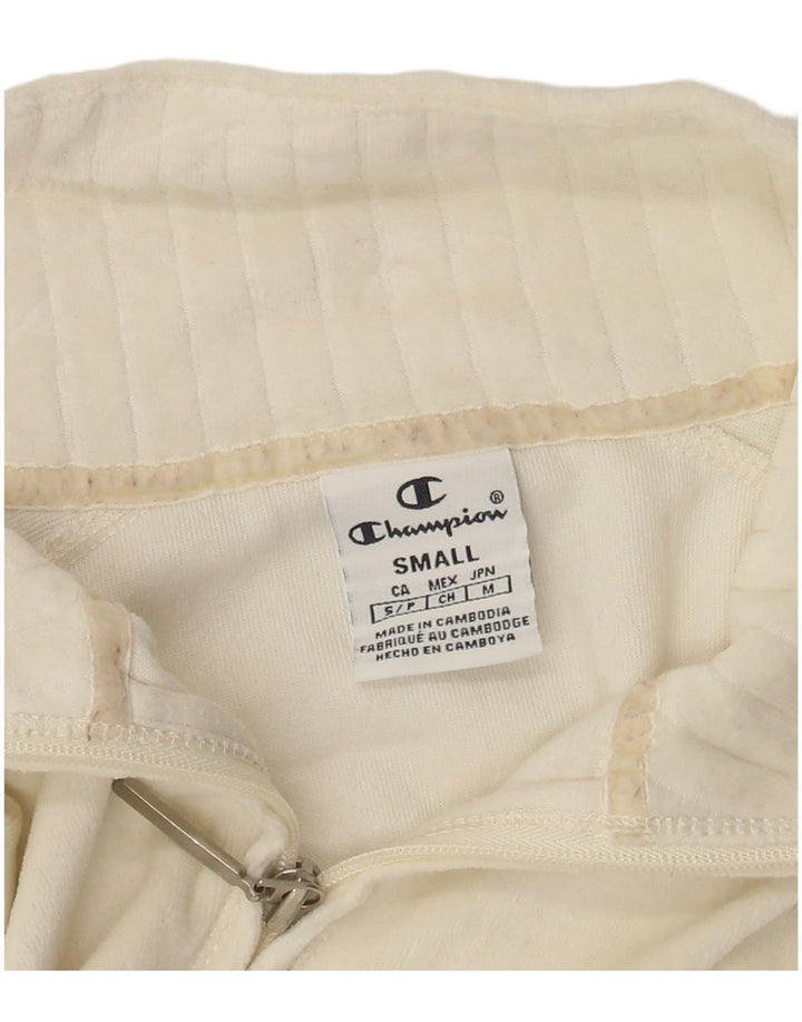 CHAMPION Womens Crop træningsdragt topjakke UK 10 Small Off White