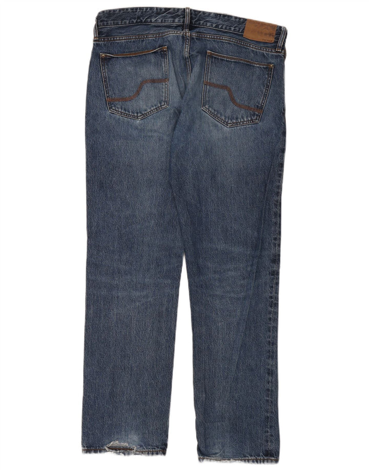 Fat Face Herre Straight Jeans W36 L32 Blå Bomuld