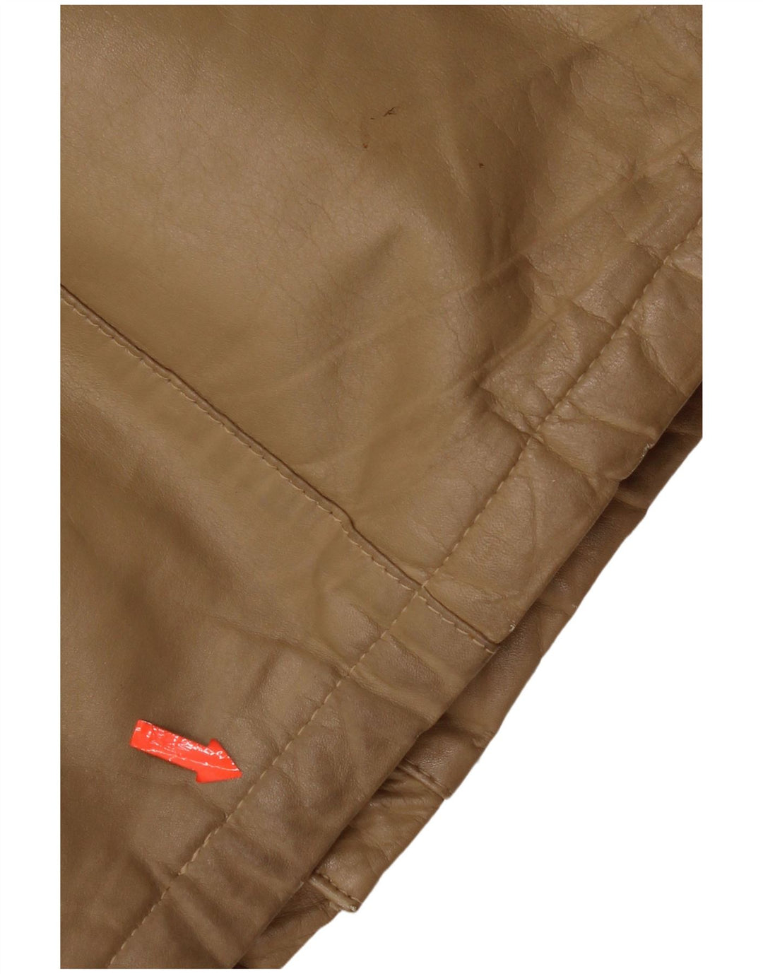 Vintage Herre Læderjakke IT 48 Medium Beige Læder