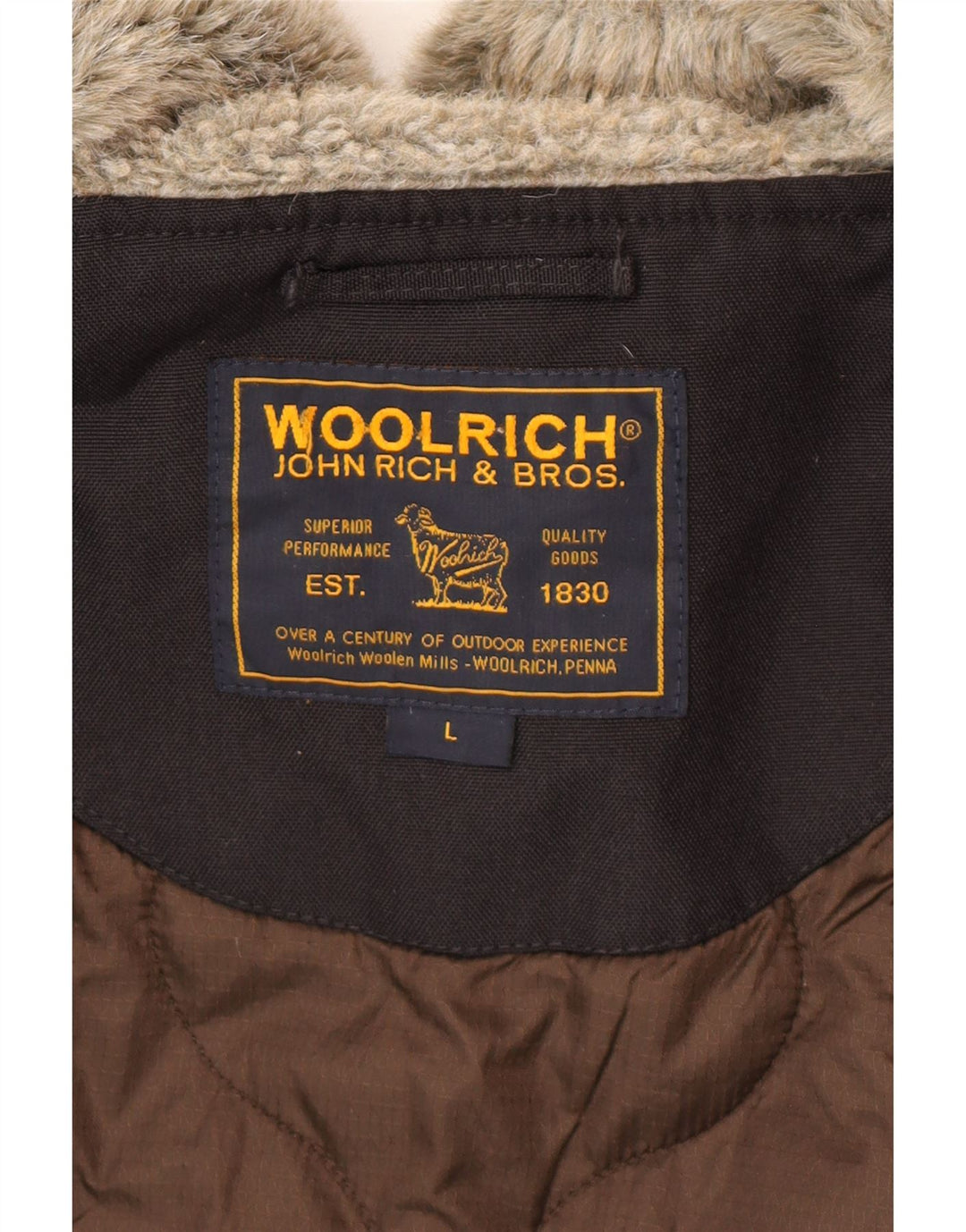 Woolrich Herre Hooded Windbreaker Jacket UK 40 Large Black