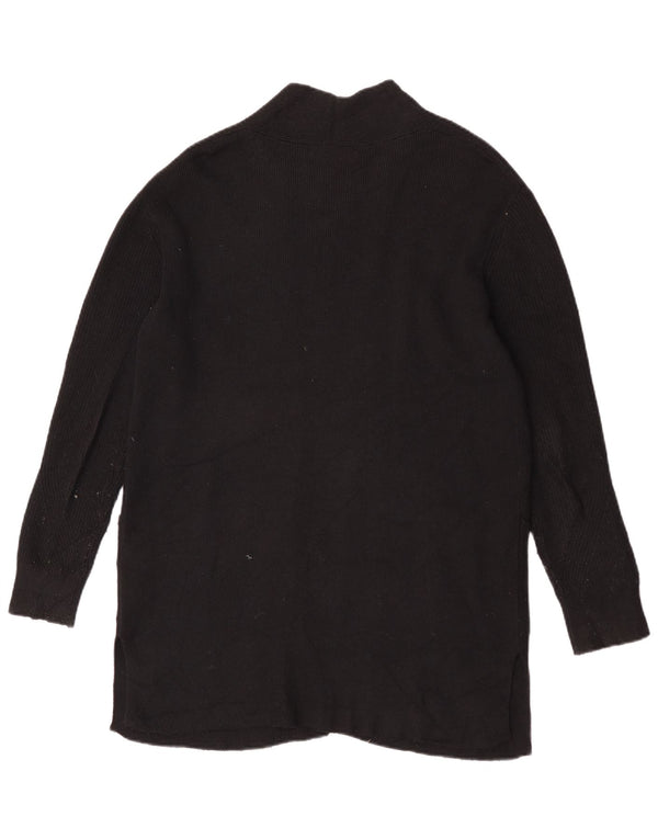 Marks & Spencer Dame Longline Open Cardigan Sweater UK 12 Medium Black
