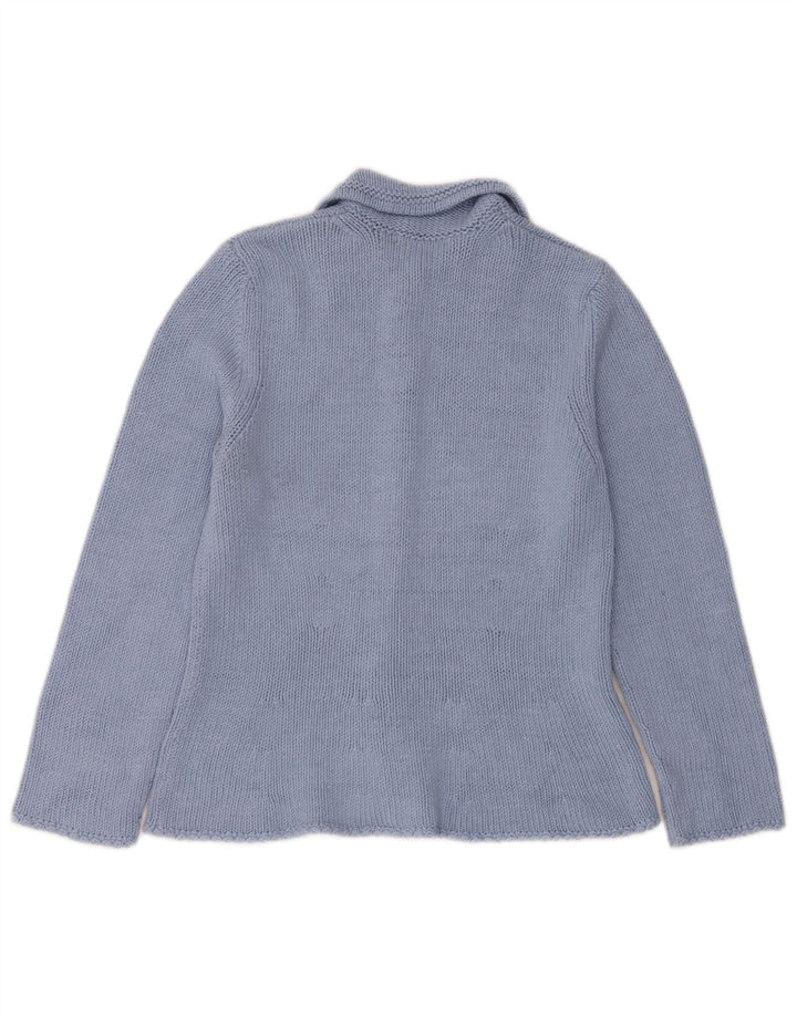Boden Dame Cardigan Sweater UK 14 Medium Blue Silk