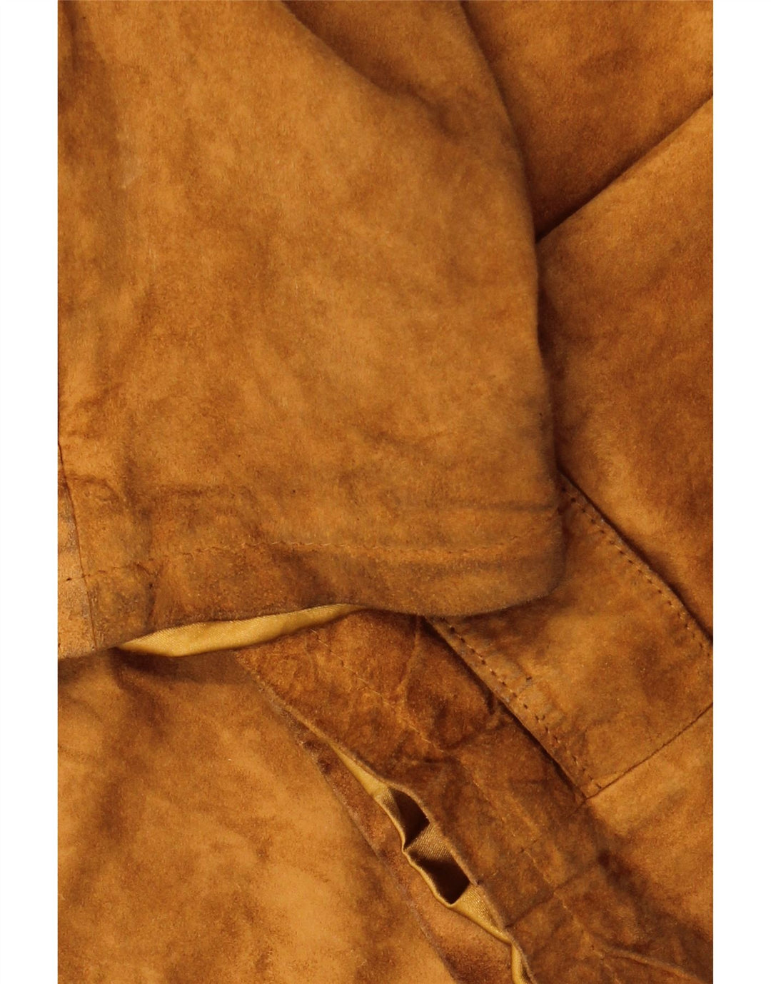 VINTAGE Herre Oversized ruskindsjakke IT 48 Medium Brown Læder