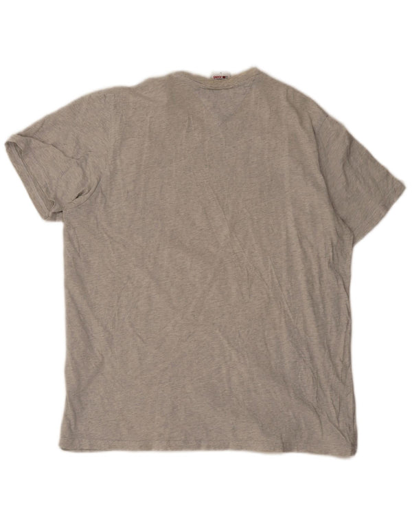 Tommy Hilfiger Herre Grafisk T-Shirt Top XL Grå Bomuld