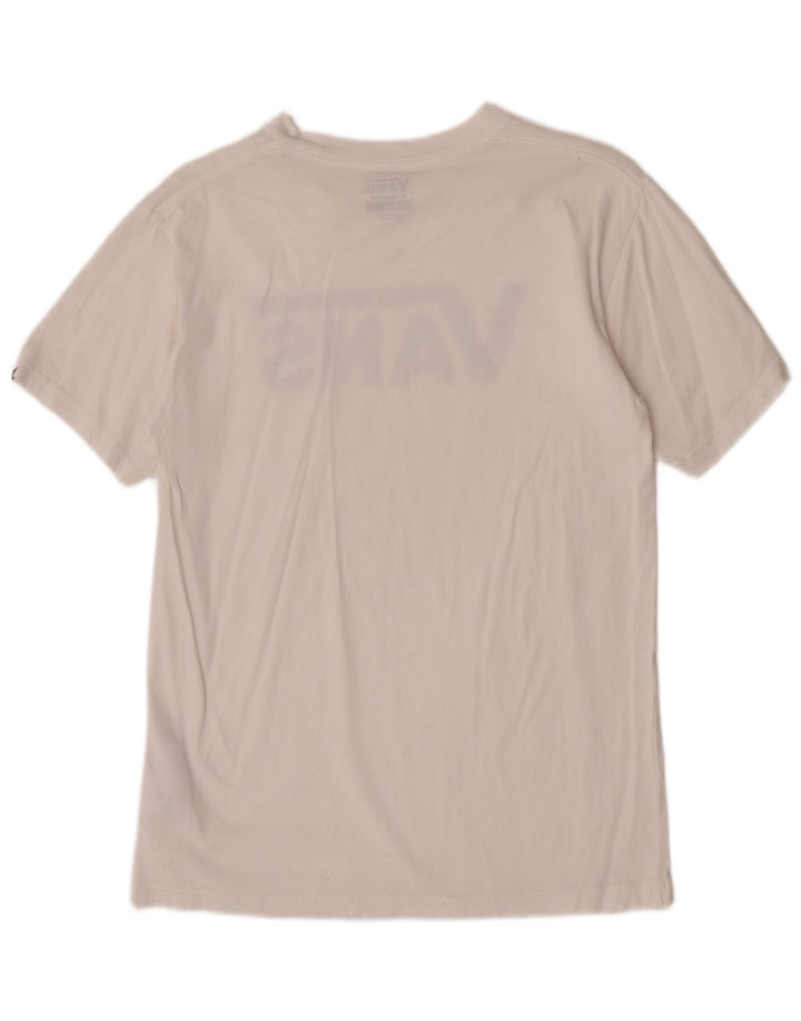 Vans Herre Classic Fit Grafisk T-Shirt Top Lille Hvid Bomuld