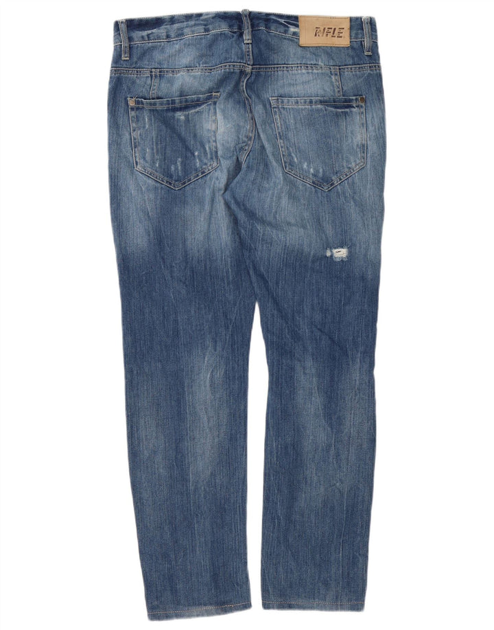Rifle Herre Distressed Slim Jeans W30 L29 Blå