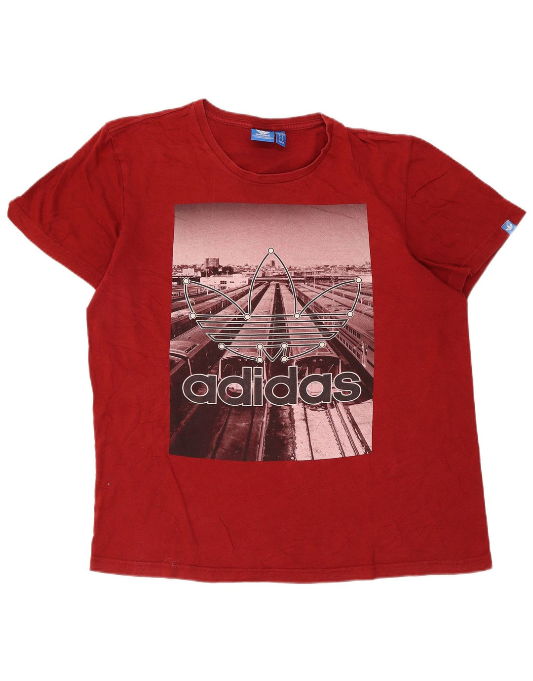Adidas Herre Grafisk T-Shirt Top Stor Rød