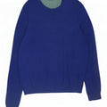 Ted Baker Herre Boat Neck Jumper Sweater Stor Blå Bomuld