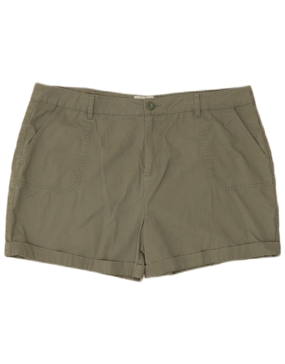 Mountain Warehouse Dame Cargo Shorts W38 XL Khaki Bomuld