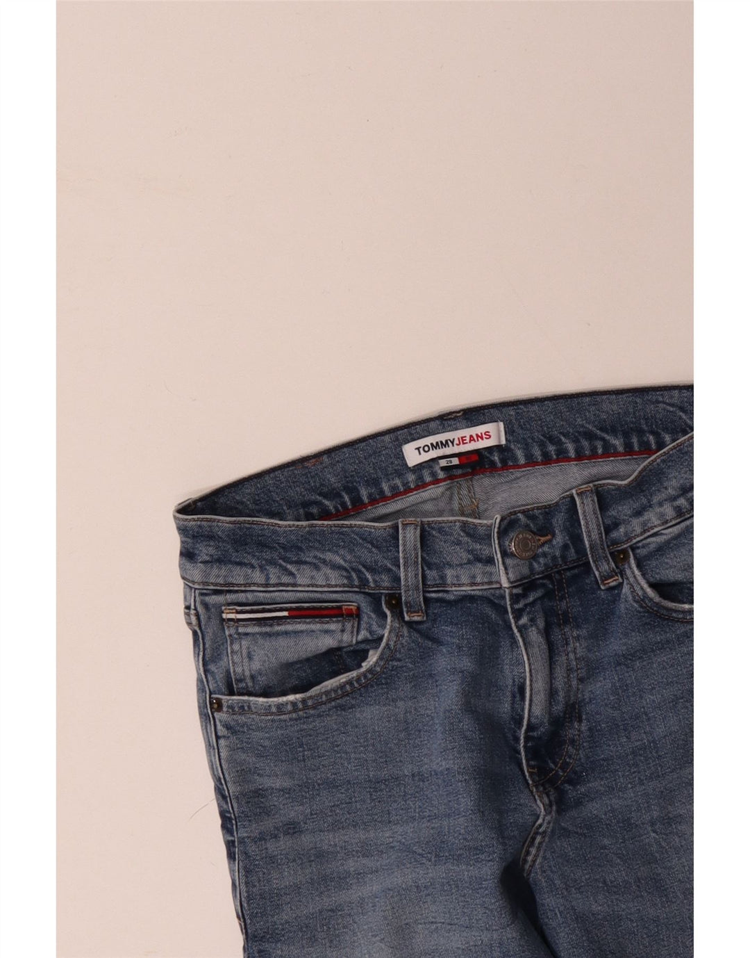 TOMMY HILFIGER Slim Jeans til kvinder W28 L30 Blå Bomuld