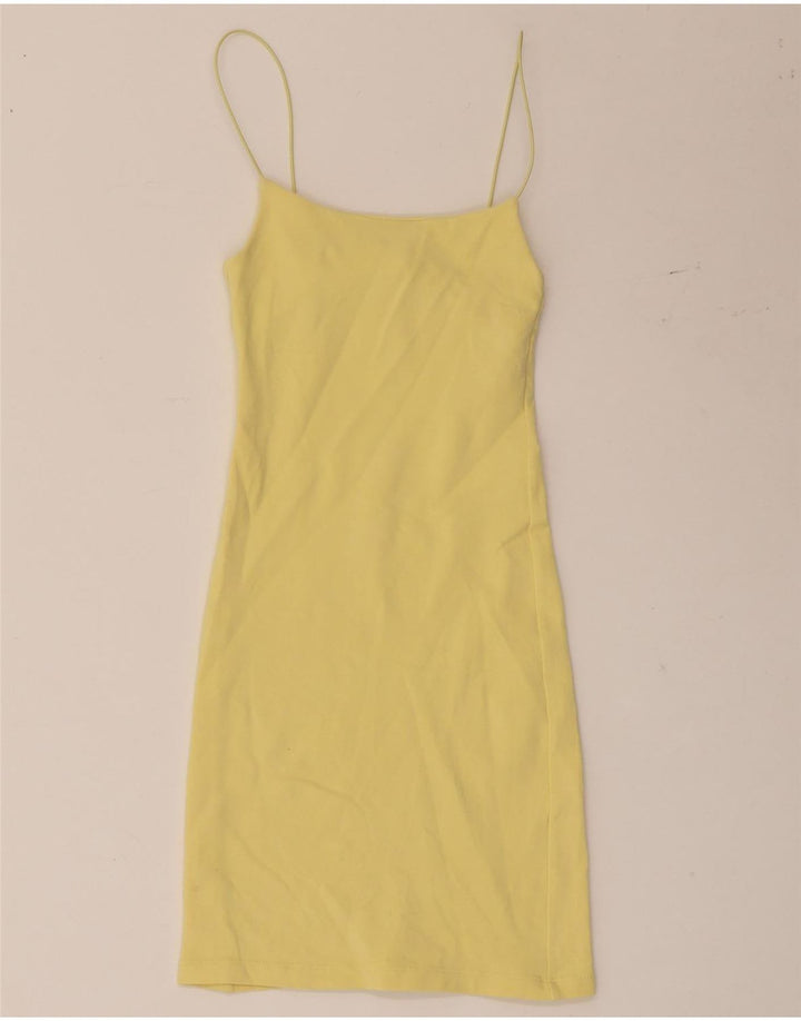 Zara Dame Slip Dress UK 8 Lille Gul