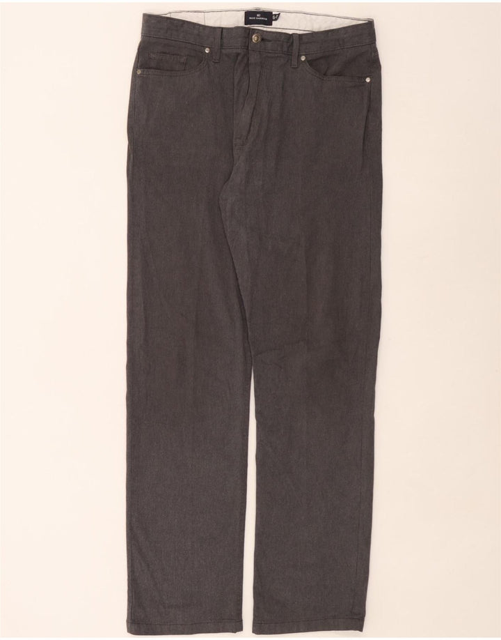 Marks & Spencer Herre Blue Harbor Straight Casual Bukser W36 L33 Grå