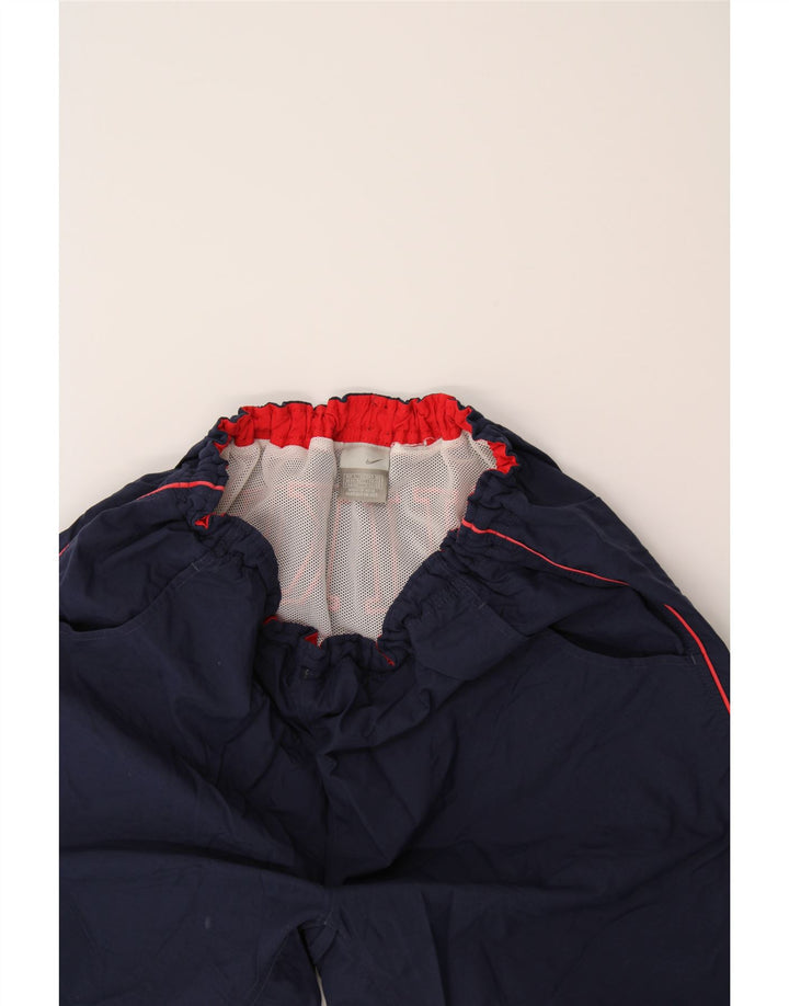NIKE Mens Graphic Sport Shorts Large  Navy Blue Vintage Nike and Second-Hand Nike from Messina Hembry 