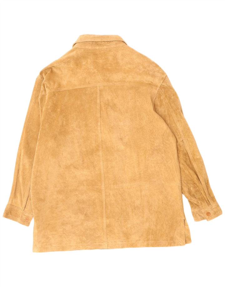 PAOLO CONTINI Dame Ruskindsskjorte EU 44 XL Beige